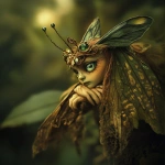 **a real wild fae in the rainforest, emerald eyes, netsuke influenced photograph in the style of brian froud** - Image #1 <@375830511882338304>