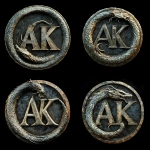 **the letters "AK" as a lunar snake style** - Variations (Strong) by <@688195114849271814> (relaxed)