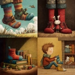 **sock. children's book illustration. --v 7.0** - <@1135636698060038216> (relaxed)