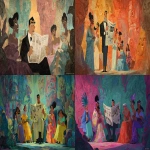 **A very funny and cartoonish scene of S Flor as he reads the newspaper "Sinal Incrementado" while his wife and friends in gowns sit on either side, looking at him with an exasperated expression. The background is a colorful cave wall with detailed carvings. In the style of Pixar animation. It's a wide shot with all characters fully visible from head to toe. The focus should be on the facial expressions that convey surprise or curiosity about what they have seen. --ar 128:71 --v 7.0 --p mwpi95x** - <@451473582770618389> (fast)
-# Create, explore, and organize on [midjourney.com](<https://midjourney.com/imagine?from_discord=1>)