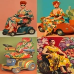 **graffiti motorized wheelchair and disability accessible chubby fashion design sketch --ar 3:4 --p o4l8lp8** - <@948741381743083580> (relaxed)