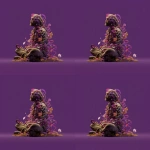 **Infinitely psychedelic + meditating yogi + neural networks + neon flowers in braided hair + heavily influenced by album artwork by Storm Thorgerson + solid purple background. Ultrahigh resolution + greg rutkowski --v 7.0 --ar 1:1 --zoom 1.25** - Zoom Out by <@927570845549858886> (fast)