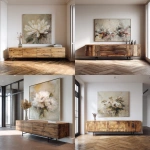 **a large floral abstract painting on canvas displayed above a modern rustic wood sideboard with black metal legs. the painting features neutral tones and faded, muted colors. the room has herringbone floors, reflecting a luxury home interior design that is both edgy and minimalist. --ar 51:64 --v 7.0** - <@1313000520759377972> (fast)
-# Create, explore, and organize on [midjourney.com](<https://midjourney.com/imagine?from_discord=1>)