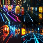 **a videogame scenery with PacMan and ghosts and a total black background, the scene should be vibrant and in the mood of 80s arcade --ar 16:9** - <@153912116150140929> (fast)
-# Create, explore, and organize on [midjourney.com](<https://midjourney.com/imagine?from_discord=1>)