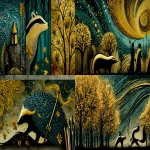 **🍂🦨🏹⚔️ 🌈✏️ --ar 7:4 --sref 45 --sv 4 --sw 100** - <@370960263245070346> (fast)