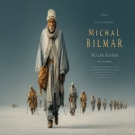 **a poster with "Michael Delmar images" Shadows in a dark room at midnight, Enki Bilal art B&W tykho moon woman with fishermen on a boat on the sea, beautiful yoga sand dunes, saguaro cacti, beats antique, androgynes DNA strand, perfectly beautiful people, full bodies walking through a desert sand dunes following bedouins, Enki BIlal illustrated STyle Double exposure, extreme details, rich dynamic colors, spirit, invocation, 3d, two sun solar system, full moon, stars, esoteric, sheer, Peridot, emerald green. citrine, ultramarine blue, diamonds, gold, sunset, high contrast, painting classic, oil , diodes, bows, velvet vogue, iridescent, holographic, full body pose, transparent details, colorized, neon pastel color palette, photorealistic, highly detailed, transparent parts, looks like professional hdr photography in fashion magazine, editorial photography, global illumination, moody lighting, post-processing, glowing shadows, chromatic aberration, black and white balance, scattering, beautiful cinematic lighting, lumen reflections, post-production, high fashion, tone mapping, shaders, diffraction grading 3d, octane render, detailed, hyperrealistic, 8k, --chaos 92 --ar 8:5 --stylize 750 --v 7.0** - Image #1 <@843177938186797076>