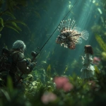 **Litium-lionfish batteris power the fishing rod for the middle-age man trying to catch the most fertile girl in the pond.** - Image #4 <@639231094968942592>