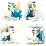 **<https://s.mj.run/_54kX3RNs38> A man shown in profile and looking to the right, leaning forward and pointing with his right hand at a sheet of paper in front of him; his face restrained, lips pressed into a thin wavy line, eyebrows slightly drawn together an expression of thoughtful doubt or mild concern; part of a speech bubble is visible nearby --s 750 --p 2drijjt** - <@1428708073312354365> (fast)