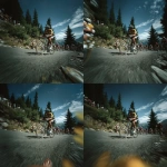 **<https://s.mj.run/3AtVzwmNxlc> sports photography, magnum style, cyclist yellow jersey low angle in mountainous region in a race with other cyclists, trees, sunny day colourful, tour de france, modern day, Fujiflim XT3, analogue grain, dynamic composition, negative space - <@1227538137383829565> (fast)** - Zoom Out by <@1227538137383829565> (fast)