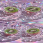 **a highly detailed crystal kiwi art piece, shaped like a sliced kiwi made entirely of translucent gemstone, iridescent rainbow reflections, sparkling diamond-like textures, placed on a clear glass plate, surrounded by crystal droplets, soft pastel lighting, dreamy glossy aesthetic, hyper realistic photography, fantasy luxury concept --ar 9:16** - Variations (Strong) by <@1240240057374478349> (fast)
-# Create, explore, and organize on [midjourney.com](<https://midjourney.com/imagine?from_discord=1>)