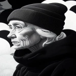 **An old lady wearing a beanie, in the style of a country engraving landscape --sref 891 --p s8mr18c fx2os6q --q 2 --no trees --v 6.1 --ar 16:23** - Image #3 <@1064451214823129168>