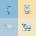 **A simple, flat illustration of a light blue cow standing alone. The cow has a cute, slightly exaggerated and comical appearance, with bold outlines, minimal background, and a flat, graphic style like Japanese packaging art.** - <@1263833281322029154> (fast)
-# Create, explore, and organize on [midjourney.com](<https://midjourney.com/imagine?from_discord=1>)