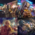 **Beetlejuice eating tenebrously bad and gross corn on the cob at a busy intersection during bohemian night out** - <@538878031226470440> (relaxed)
-# Create, explore, and organize on [midjourney.com](<https://midjourney.com/imagine?from_discord=1>)