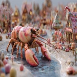 **highly detailed scene from the festive holiday crustacean city, colorful, photo hyperrealism --ar 16:9** - Image #3 <@639231094968942592>