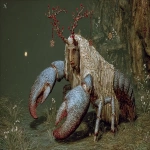 **<https://s.mj.run/D2Y5aygMzxA> <https://s.mj.run/vIN8e9y1Ivo> monstrous festive holiday crustacean, like a gameplay, muted colors --ar 16:9** - Image #2 <@1071135204846096475>
