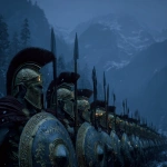 **A phalanx of hoplites in formation ready to hold off endless waves of draugr undead monsters from a lost empire of ages long gone** - Image #4 <@538878031226470440>