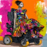 **graffiti motorized wheelchair and disability accessible fashion design sketch --ar 3:4 --p djcuvnt** - Image #1 <@948741381743083580>