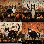 **<https://s.mj.run/5AbKvhD0Guc> a happy curious adorable parisian netsuke kitty cat exploring a crazy gold leaf nature jungle world of apple worm peanuts flowers birds cheddar cheese moth, tornadic scan lines by jack whitten --v 6.1 --p tn2xxqf --sref <https://s.mj.run/AruJD-ll-Ac> <https://s.mj.run/UYjfoh6TeLU> <https://s.mj.run/r8dknsmM5M0> <https://s.mj.run/5AbKvhD0Guc> --cref <https://s.mj.run/YLW5u05qWW0> --cw 22 --q 2 --ar 53:40 --iw .50** - <@1059292469474373672> (fast, stealth)