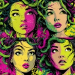 **create a pop/punk Medusa headshot in UHQ, vibrant colors with a bit of a comic book style** - Variations (Strong) by <@399726108875948042> (fast)