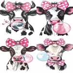 **a cute cow face with a big pink polka-dot bow, blowing a bubblegum bubble, squinting one eye, white background, cartoon style, pop art, high detail, symmetrical --v 6.0 --ar 2:3** - <@1221876511502504019> (fast)
-# Create, explore, and organize on [midjourney.com](<https://midjourney.com/imagine?from_discord=1>)