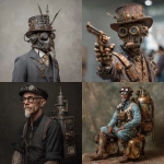 **a steampunker as Objet d'art --v 7.0 --raw** - <@1071135204846096475> (relaxed)