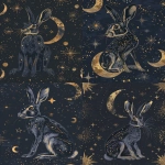 **moonlit jackrabbit, crescent moon and stars motifs, mystical boho, navy and gold accents, clean background, subtle grain --ar 4:5 --v 6.0 --no text --raw** - Variations (Strong) by <@1150647384779530290> (relaxed)
-# Create, explore, and organize on [midjourney.com](<https://midjourney.com/imagine?from_discord=1>)