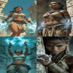 **The Aztec priestess stands among the ancient ruins. Dark skinned with straight black hair. Her fingertips crackle with lightning as she summons the powers of the gods. Muscles visibly strained, it is almost more than she can bear, but she is determined. Though her teeth are gritted, her expression is resolute --ar 1:2 --s 750** - <@344228814332887040> (fast)
-# Create, explore, and organize on [midjourney.com](<https://midjourney.com/imagine?from_discord=1>)