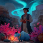 **Aladdin Set against a geomagnetic storm --ar 3:4 --p v72x35v** - Image #1 <@948741381743083580>
