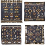 **a flat front view of an antique dark blue scandinavian rug with beige, yellow, and green patterns in the style of traditional folk art designs. the background is white. it has symmetrical geometric shapes, including triangles, diamonds, squares, and circles, arranged across its surface. there are also some natural elements, such as flowers, trees, and birds. this pattern contains a border made up of checkered lines at each edge. --ar 85:128 --v 7.0 --sref <https://s.mj.run/C-G2kyPXA2M>** - <@1192031629271638126> (fast, stealth)
-# Create, explore, and organize on [midjourney.com](<https://midjourney.com/imagine?from_discord=1>)