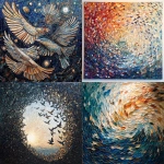 **the manifold mosaic murmuration between the sheets** - <@703843706880655462> (fast)
-# Create, explore, and organize on [midjourney.com](<https://midjourney.com/imagine?from_discord=1>)