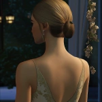 **<https://s.mj.run/UuzsP1gnG4E> A girl's back and a beautiful evening dress, Sims 2 style, with Sims 2 environments in the background --v 6.1** - Upscaled (Creative) by <@1092783878432882688> (fast, stealth)