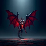 **Vampiric fusion of a bat and a dragon --oref <https://s.mj.run/2Bt_twkp_0Y> --ar 3:2 --exp 50 --ow 1000 --v 7.0** - Image #2 <@106534493057220608>