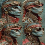 **<https://s.mj.run/wgb1wTwrrrs> in reptilian 80s hair band style --ar 3:4 --s 250 --v 7.0** - Variations (Strong) by <@1071135204846096475> (relaxed)