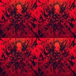 **comic book Cel-shaded anime style with bold clean linework, chaotic hand-drawn graffiti doodles covering the entire canvas, dense overlapping scribbles, arrows, crowns, faces, chaotic tags and symbols, high-energy sketch style, glowing red spray-paint strokes against deep black background, heavy contrast, messy street-art vibe, all elements strictly in red tones, ultra-stylized and bold --niji 6 --ar 16:9** - Variations (Region) by <@257221362568003584> (fast)