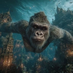 **Atlantis is inhabited by a tribe of sasquatch, realistic photography, underwater, crystal lighting, highly detailed --v 7.0 --p qzceaul** - Image #3 <@632002908979724299>