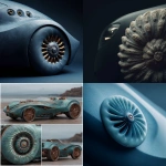 **Ammonite amanita concept car. Car magazine photography. Depth of field. --c 5** - <@1052958752749387917> (relaxed)