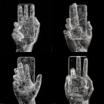 **iphone17, straight on, held by a semi-transparent robot hand made of coding lines --v 7.0** - Variations (Strong) by <@1048326817838280714> (fast, stealth)