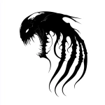 **white background, silhouette of a sea creature from the deep abyss, smooth edges --v 6.1** - Image #2 <@804386253591937056>