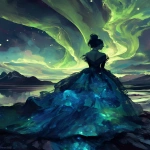 **cinderella Set against a geomagnetic storm --ar 3:4 --niji 6 --p ke69z7s --raw --no red orange yellow** - Image #1 <@948741381743083580>