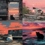 **fluvioglacial cat on synthesizer, sunset beach and circuit boards --ar 131:284 --v 7.0 --s 750** - <@692320895171166238> (fast)