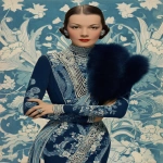 **1920's elegant woman, wearing a beautiful long silk and crystal beaded dress, with an opossum fur wrapped around her neck, william morris wallpaper background --sref 3250562268 <https://s.mj.run/iqtnxPy2n2c> --v 7.0 --q 4 --exp 5 --raw --no circle --ar 5:7 --sw 50** - Image #3 <@1059292469474373672>