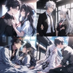 **漫画 多个人，一群20岁明星，有男有女，不同款式的衣服，不同颜色的衣服，豪华配饰，表情期待，眼中闪烁着希望，宿舍内，水泥墙壁，简陋环境 以Atey Ghailan和Takemasa亮的风格画出了简单的线条艺术，完美细节，线条感，光泽感，蓝光画质，32K， 61952702640070 --ar 1:1 --raw --sref <https://s.mj.run/ptT2xWyeMqE> <https://s.mj.run/0qOkFcaxVds> <https://s.mj.run/Q-XLxbBKWgU> --sv 4 --sw 80 --stylize 550 --iw 0.3 --niji 6** - <@409716268476923920> (fast)
