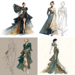 **continental drift aapi fashion design sketch --ar 4:5** - <@948741381743083580> (fast)