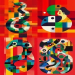 **<https://s.mj.run/GUH24o4KgDA> <https://s.mj.run/5OoduF0XRZw> Op art design, a smart lunar snake, uses the complex arrangement, contrast, interlacing and overlapping of colorful geometric shapes to create a commotion of various shapes and colors of the snake's head, body and snakes. The picture is abstract and simple, with a red background. --chaos 35 --ar 2:3 --profile qsfegxt --stylize 150 --weird 850 --v 6.1** - <@1101359065323544597> (fast)
-# Create, explore, and organize on [midjourney.com](<https://midjourney.com/imagine?from_discord=1>)