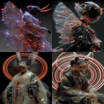 **the horned black winged lavender kimono queen spinning around the stars of light, she might be the one i take tonight --ar 2:3 --sref 2538114577 1717166573 --sv 4 --s 666 --v 7.0** - <@788265797444173834> (fast)