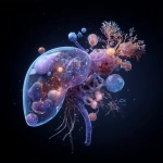 **synthetic pancreas organ and cells, in the mood of Ghost in The Shell, transparents parts, digital illustration** - Image #2 <@153912116150140929>