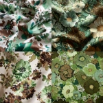 **create a liberty of London, abstract floral print in shades of greens and chocolates** - <@1183438824559345674> (fast)