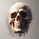 **Parallel proximity lighting:: !pixel beads === Telomere homunculus≠graphite on parchment, fine line drawing, telomere skull, bizarre, eerie, master technique --v 6.1 --sref <https://s.mj.run/4cMtYk9efD4>** - Image #4 <@548015168957972483>