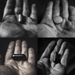 **Close-up shot of a single glossy designer drug pill engraved "UNTS V1" resting on an open palm, high-contrast lighting, gritty luxury aesthetic, shallow depth of field, realistic skin texture, focus on the pill, dark blurred background, moody tones, cinematic realism, monochrome with subtle chrome accents, sharp reflections, album cover framing --ar 1:1 --v 6.0** - <@842060867557392394> (fast)
-# Create, explore, and organize on [midjourney.com](<https://midjourney.com/imagine?from_discord=1>)