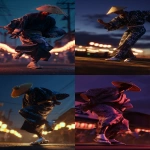 **a stylish Japanese man making a dramatic entrance while performing Awa Odori dance, wearing traditional yukata and straw hat, intense lighting and shadows, cinematic atmosphere, dynamic movement, dusk background, traditional Japanese street festival setting, Octane render, ultra-realistic, 4K --ar 9:16 --v 7.0 --p pmcvoi5 --s 50** - <@960107048031387718> (fast)